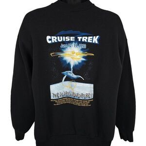 Vintage Cruise Trek Sweatshirt Mens Size XL 90s 1998 Star Trek Babylon 5 Alaska